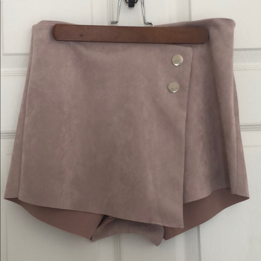 High waisted suede skort- NWOT